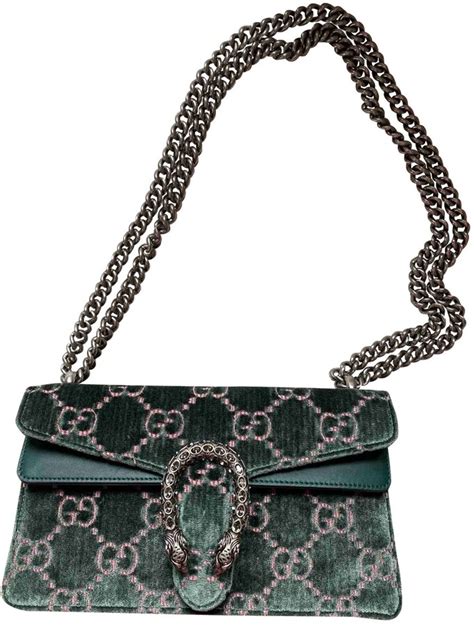 gucci green velvet handbag